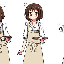 This is a pixiv picture whose title is 仕事中に目が合うと微笑みかけてくれる羽沢コーヒー店の天使.