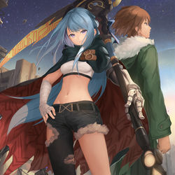 This is a pixiv picture whose title is もんすと.