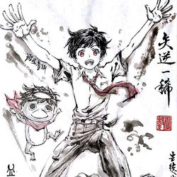 This is a pixiv picture whose title is 【極道畫師】矢逆一稀.