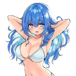 This is a pixiv picture whose title is 水もしたたる藍さんらくがき.