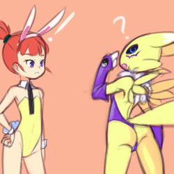 This is a pixiv picture whose title is Digi Bunny Dress.