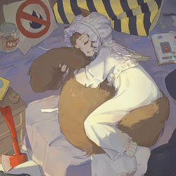 This is a pixiv picture whose title is 睡觉的松鼠.