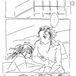 This is a pixiv picture whose title is お題箱漫画.
