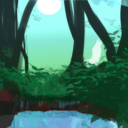 This is a pixiv picture whose title is 森.