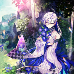 This is a pixiv picture whose title is 竜胆.
