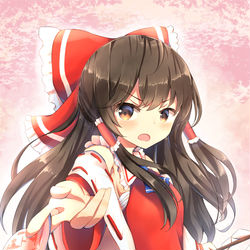 This is a pixiv picture whose title is 楽園の素敵な巫女.