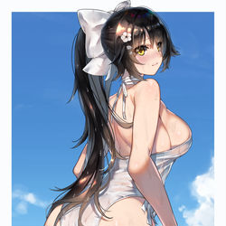 This is a pixiv picture whose title is 水着高雄さん！.