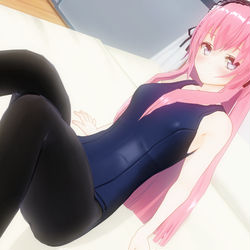 This is a pixiv picture whose title is スク水タイツ!.