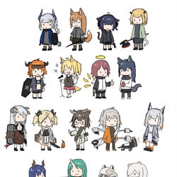 This is a pixiv picture whose title is 明日方舟沙雕小人.