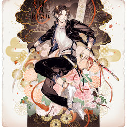 This is a pixiv picture whose title is 【夏闘乱2019】花王印 帝人【西軍】.