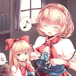 This is a pixiv picture whose title is 人形遊び.