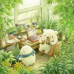 This is a pixiv picture whose title is パパの仕事部屋.