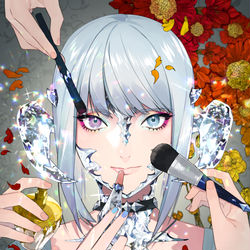 This is a pixiv picture whose title is FF14アウラで宝石.
