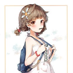 This is a pixiv picture whose title is 白ドレス.
