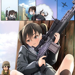 This is a pixiv picture whose title is 【105】匿名の戦場.