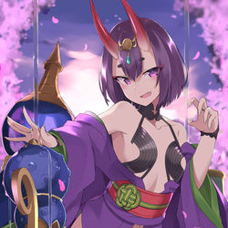 This is a pixiv picture whose title is 酒呑童子.