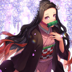 This is a pixiv picture whose title is 禰豆子.