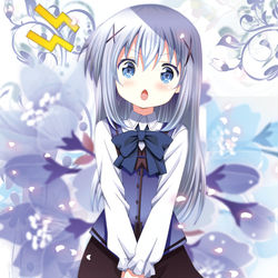 This is a pixiv picture whose title is お説教モードチノちゃん.