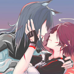 This is a pixiv picture whose title is 我可以单身，但是我的cp一定要搞起来.