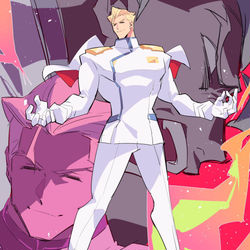 This is a pixiv picture whose title is プロメア観ました.