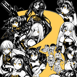 This is a pixiv picture whose title is 少女前线三周年.