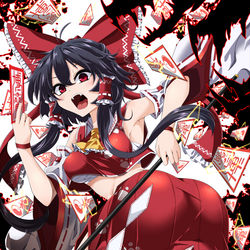 This is a pixiv picture whose title is 地獄がお似合いの巫女.