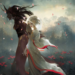 This is a pixiv picture whose title is 美智子.