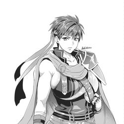 This is a pixiv picture whose title is 暁の女体化アイク.