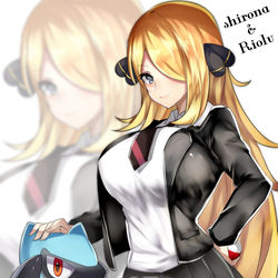 This is a pixiv picture whose title is 学生服シロナ.