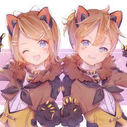 This is a pixiv picture whose title is 🍊🍌.