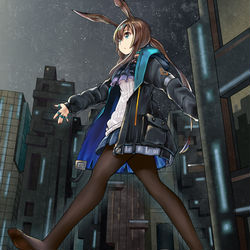 This is a pixiv picture whose title is 巨大阿米娅.