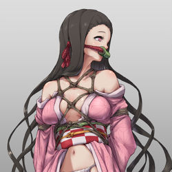 This is a pixiv picture whose title is 緊縛禰豆子2.