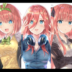 This is a pixiv picture whose title is 五等分の花嫁.