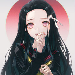 This is a pixiv picture whose title is 禰豆子.