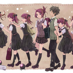 This is a pixiv picture whose title is 通学のケムリクサ.