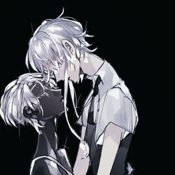 This is a pixiv picture whose title is 庇護.