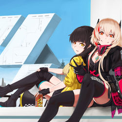 This is a pixiv picture whose title is 少女前线三周年.