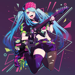 This is a pixiv picture whose title is GUN×ROCK×CYBER.