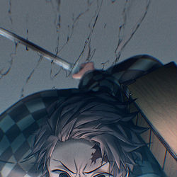 This is a pixiv picture whose title is 全集中・水の呼吸.