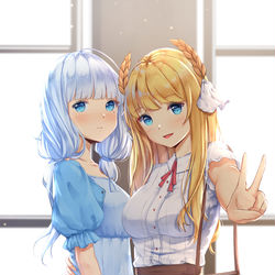 This is a pixiv picture whose title is (^_−)☆.