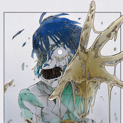 This is a pixiv picture whose title is 「　祈れ　」.