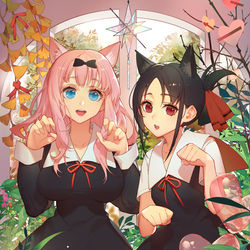 This is a pixiv picture whose title is Kaguya x Chika.