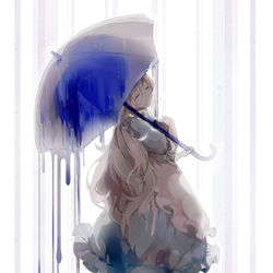 This is a pixiv picture whose title is 群青レイン.