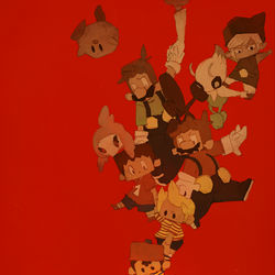This is a pixiv picture whose title is 蜘蛛の糸.