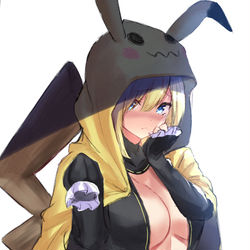 This is a pixiv picture whose title is 巨乳ミミッキュ.