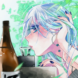 This is a pixiv picture whose title is 口から失礼.