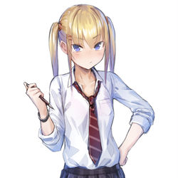 This is a pixiv picture whose title is ロシア人貧乳美少女jkな彼女.
