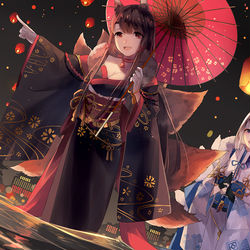This is a pixiv picture whose title is 碧蓝2周年.
