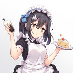 This is a pixiv picture whose title is メイド美遊.