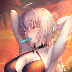 This is a pixiv picture whose title is 水着邪ンヌさん.